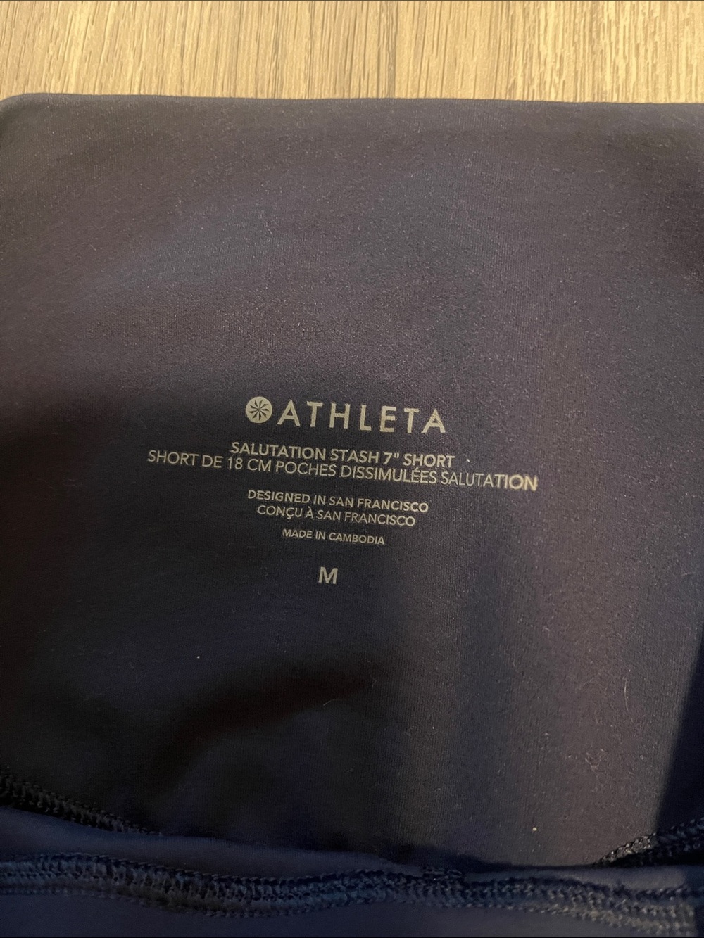 Athleta Salutation Stash 7” Short - Navy - Picture 2 of 3